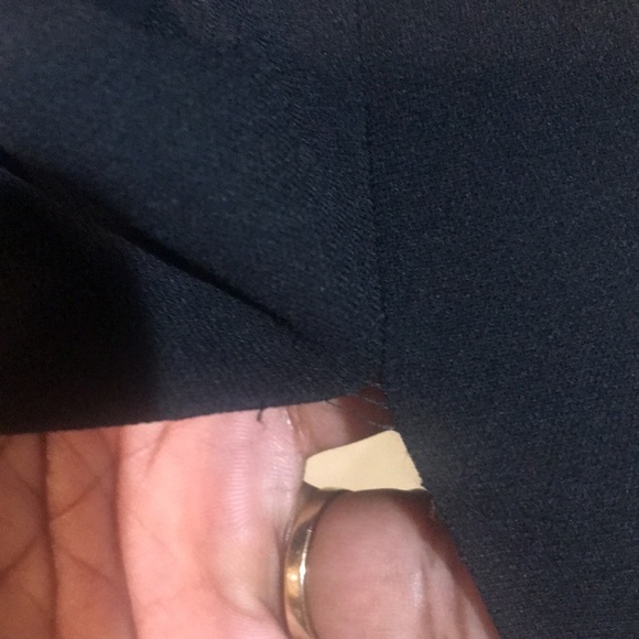 Maggy London Black Sheath Ankle Length Dress w/White Floral Embroidery-Size 10 - Picture 7 of 11